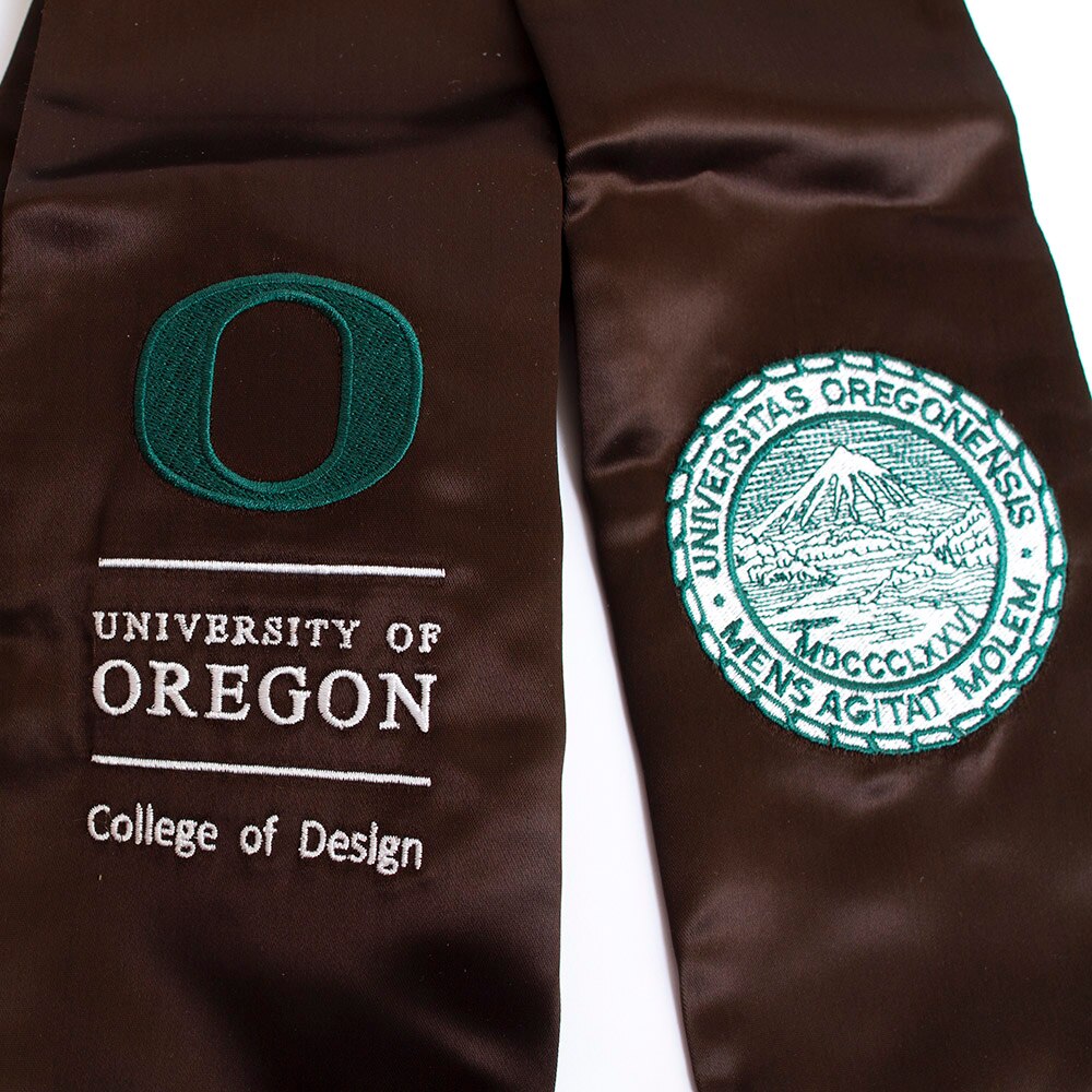 Classic Oregon O, Josten's, Stole of Gratitude, Grad, Degree Stole, 118830, College of Design